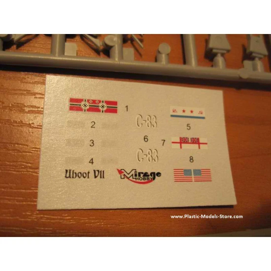 U-1064 type VIIC Turm IV German Submarine WWII 1/400 Mirage 40415