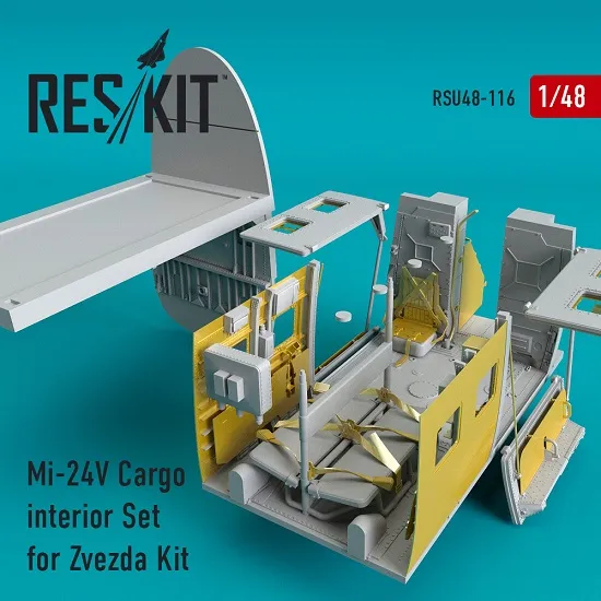 Reskit RSU48-0116 - 1/48 Mi-24 (V) Cargo interior Set for Zvezda Kit for model