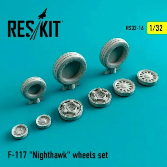 Reskit RS32-0016 - 1/32 F-117 Nighthawk wheels set scale plastic model kit