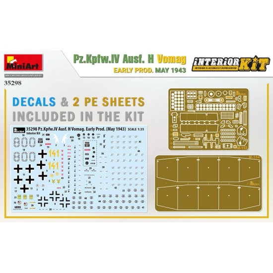 Miniart 35298 - 1/35 Pz.Kpfw.IV Ausf. H Vomag. Early Prod. May 1943 Interior kit Miniart 35298 - 1/35 Pz.Kpfw.IV Ausf. H Vomag. Early Prod. May 1943 Interior kit
