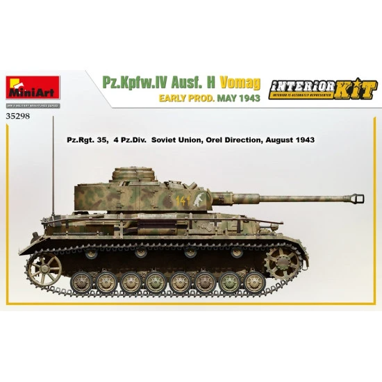 Miniart 35298 - 1/35 Pz.Kpfw.IV Ausf. H Vomag. Early Prod. May 1943 Interior kit Miniart 35298 - 1/35 Pz.Kpfw.IV Ausf. H Vomag. Early Prod. May 1943 Interior kit