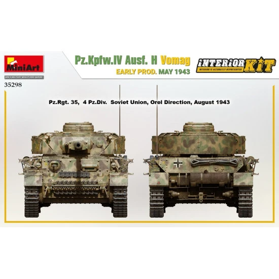 Miniart 35298 - 1/35 Pz.Kpfw.IV Ausf. H Vomag. Early Prod. May 1943 Interior kit Miniart 35298 - 1/35 Pz.Kpfw.IV Ausf. H Vomag. Early Prod. May 1943 Interior kit