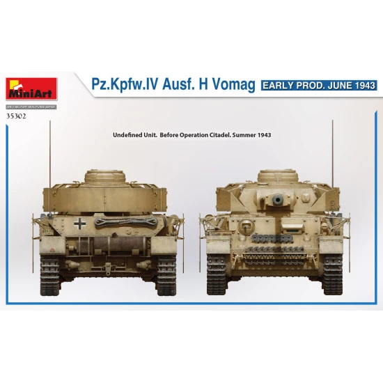Miniart 35302 - 1/35 Pz.Kpfw.IV Ausf. H Vomag. EARLY PROD. JUNE 1943 scale kit