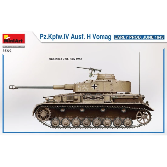 Miniart 35302 - 1/35 Pz.Kpfw.IV Ausf. H Vomag. EARLY PROD. JUNE 1943 scale kit