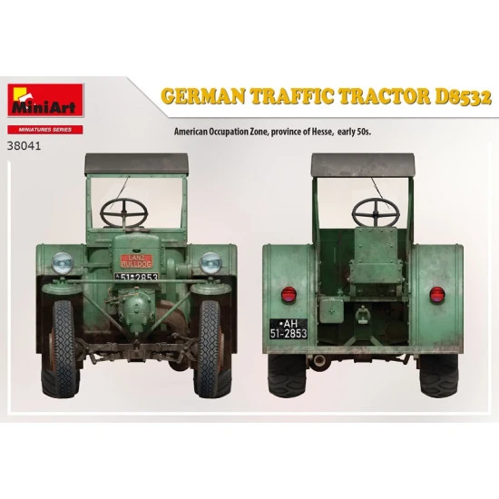 Miniart 38041 - 1/35 German traffic tractor D8532 scale plastic model Miniatures