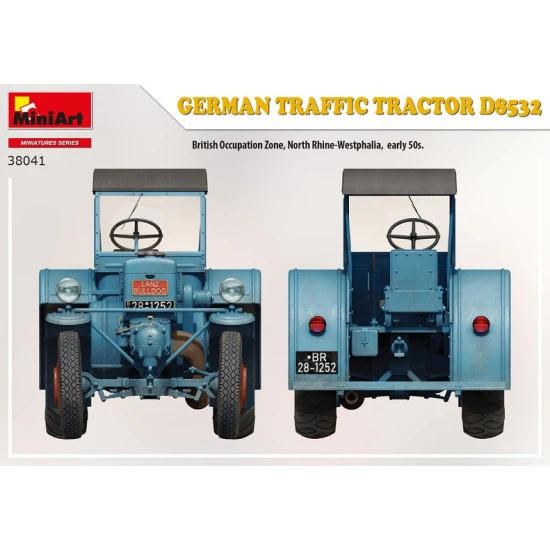 Miniart 38041 - 1/35 German traffic tractor D8532 scale plastic model Miniatures
