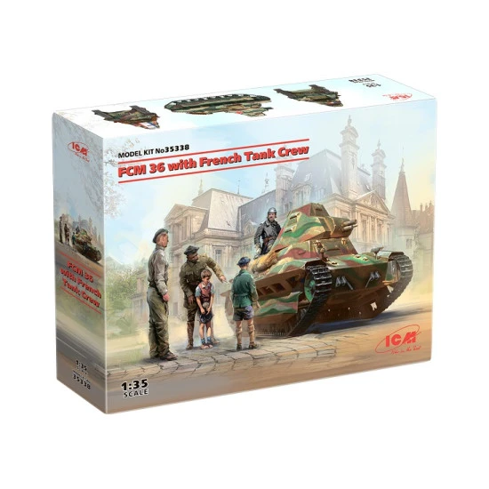 ICM 35338 - 1/35 - FCM 36 with a French tank crew scale plastic model kit