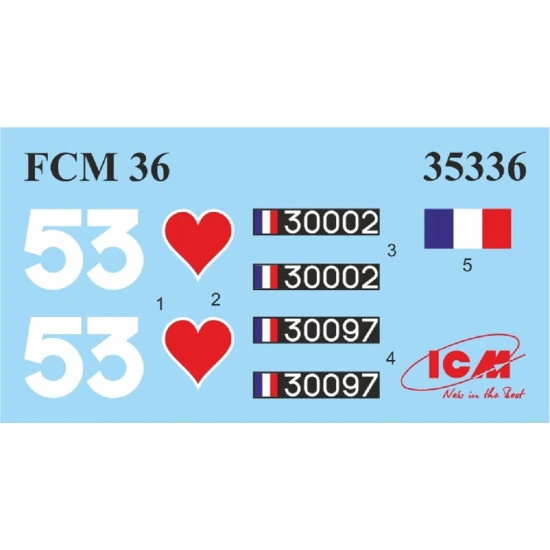 ICM 35338 - 1/35 - FCM 36 with a French tank crew scale plastic model kit