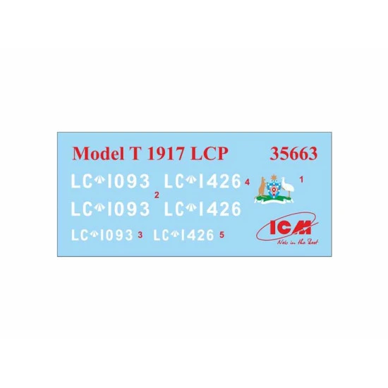 ICM 35607 - 1/35 - Model T 1917 LCP with a machine gun Vickers scale model kit