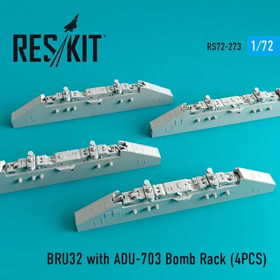 Reskit RS72-0273 - 1/72 BRU32 with ADU-703 Bomb Rack (4PCS) for scale model kit