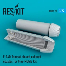 Reskit RSU72-0093 - 1/72 F-14D Tomcat closed exhaust nozzles for Fine Molds Kit