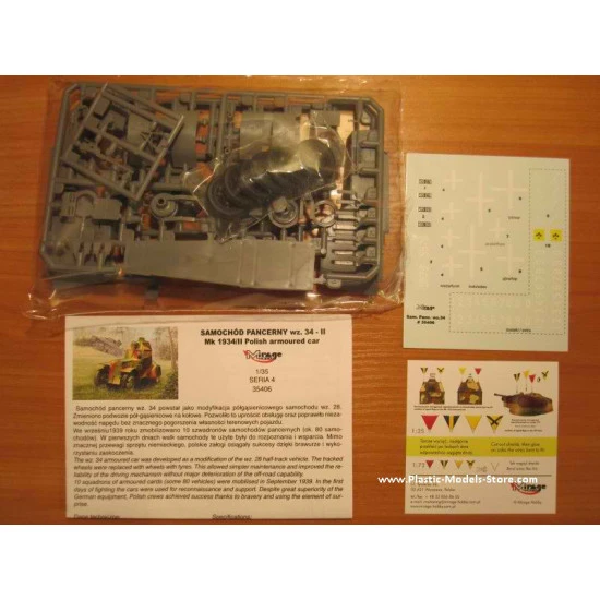 Polish Armoured Car model 1934/II 1/35 Mirage Hobby 35406