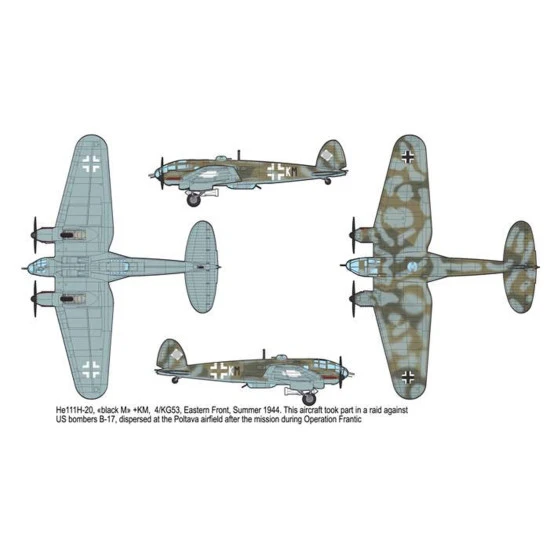 Roden 344 - 1/144 - Heinkel He111 H-16/N-Scale kit, plastic model aircraft