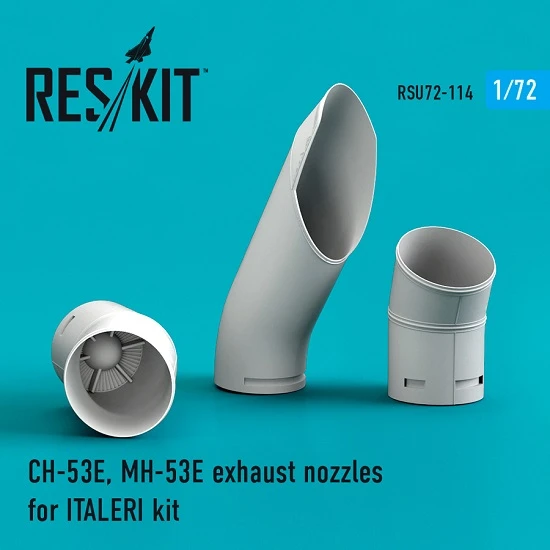 Reskit RSU72-0114 - 1/72 CH-53E, MH-53E exhaust nozzles for ITALERI model kit Reskit RSU72-0114 - 1/72 CH-53E, MH-53E exhaust nozzles for ITALERI model kit