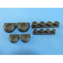 Metallic Details MDR4876 - 1/48 Mi-24/Mi-35. Wheels set for scale model aircraft