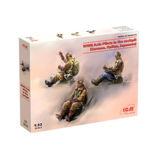 ICM 32111 - 1/32 - Axis Pilots in the cockpit German, Italian, Japanese, WWII