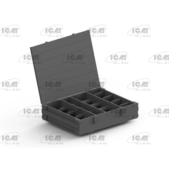 ICM 35795 - 1/35 RS-132 Ammunition Boxes and 16 shells scale model plastic kit