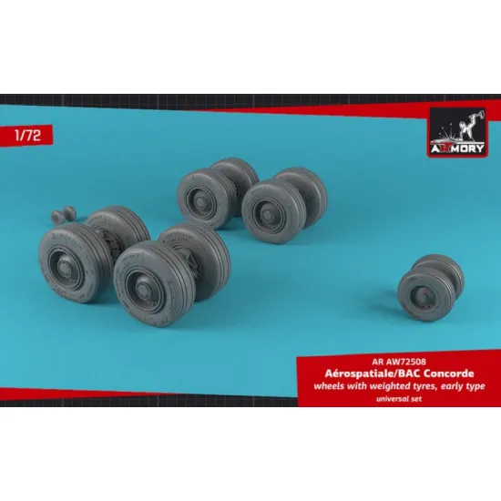 Armory AW72508 - 1/72 C-160 Transall wheels w/weighted tires for scale model kit