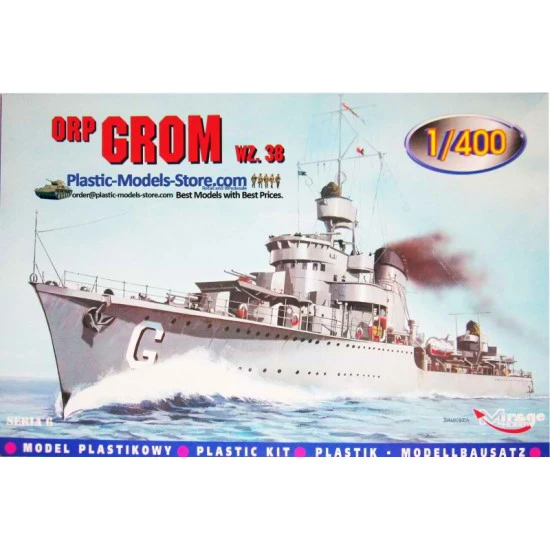 ORP Grom 1938 - Polish destroyer WWII 1/400 Mirage 40012