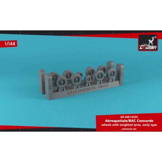 Armory AW14504 - 1/144 Concorde wheels w/ weighted tires, early scale model kit