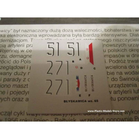ORP Blyskawica 1965 Polish destroyer Post War version 1/400 Mirage 40013