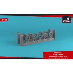 Armory AW14313 - 1/144 B-1B Lancer wheels w/ weighted tires, late for model kit