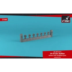 Armory AW14316 - 1/144 CH-53 Sea Stallion wheels w/ weighted tires for model kit