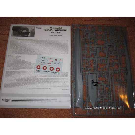ORP Wicher 1939 Polish ship Destroyer WWII 1/400 Mirage 40065