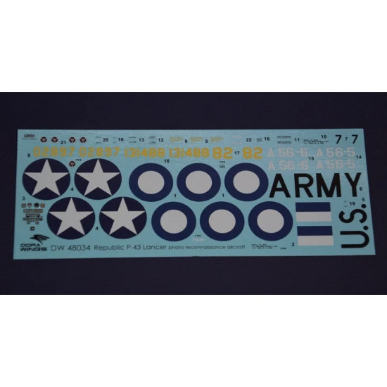 Dora Wings 48034 - 1/48 - Republic P-43 Lancer, reconnaissance scale model kit