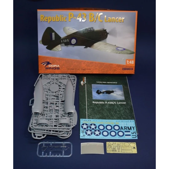 Dora Wings 48034 - 1/48 - Republic P-43 Lancer, reconnaissance scale model kit