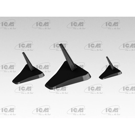 ICM A002 - 1/144 1/72 1/48 1/32 Aircraft Models Stands (Black Edition) scale kit