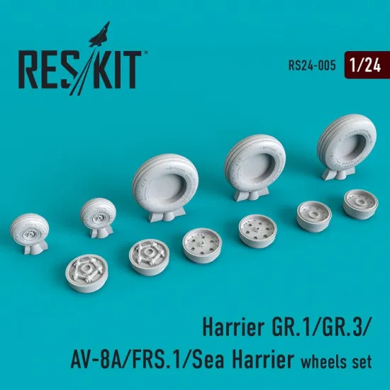 Reskit RS24-0005 - 1/24 Harrier GR.1/GR.3/AV-8A/FRS.1/Sea Harrier wheels set