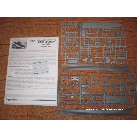 ORP Burza 1944 Polish Destroyer WWII 1/400 Mirage 40066 ORP Burza 1944 Polish Destroyer WWII 1/400 Mirage 40066