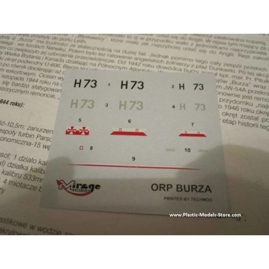 ORP Burza 1944 Polish Destroyer WWII 1/400 Mirage 40066 ORP Burza 1944 Polish Destroyer WWII 1/400 Mirage 40066