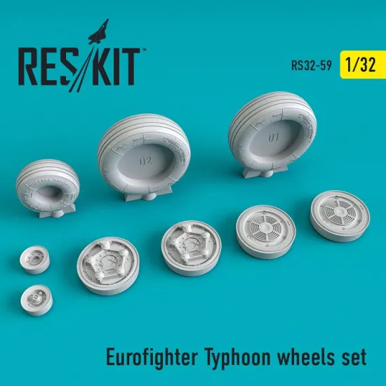 Reskit RS32-0059 - 1/32 Eurofighter Typhoon wheels set scale plastic model kit
