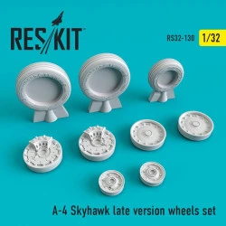 Reskit RS32-0130 - 1/32 A-4 Skyhawk late version wheels set for aircraft scale