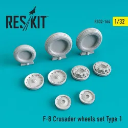 Reskit RS32-0164 - 1/32 F-8 Crusader wheels set Type 1 for aircraft scale model