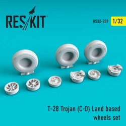 Reskit RS32-0209 - 1/32 T-28 Trojan (C-D) Land based wheels set aircraft scale