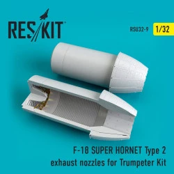 Reskit RSU32-0009 - 1/32 F-18 (E/G) SUPER HORNET Type 2 exhaust nozzles model