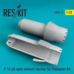 Reskit RSU32-0013 - 1/32 F-14 (D) open exhaust nozzles for Trumpeter Kit model