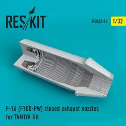 Reskit RSU32-0019 - 1/32 F-16 (F100-PW) closed exhaust nozzles for TAMIYA Kit
