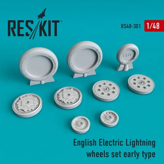 Reskit RS48-0301 - 1/48 English Electric Lightning Wheels set early type scale