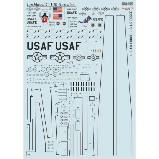 Print Scale 72-424 - 1/72 - Lockheed C-130 Hercules. Part 2 scale decal model
