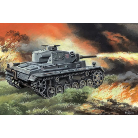 Unimodel UM 276 - 1/72 Panzer III Ausf M flame tank scale model plastic kit