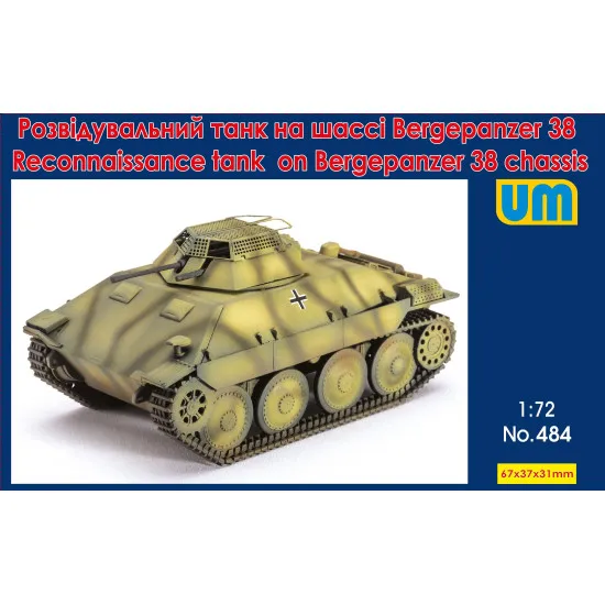 Unimodel UM 484 - 1/72 Reconnaissance tank on Bergepanzerwagen 38 chassis model