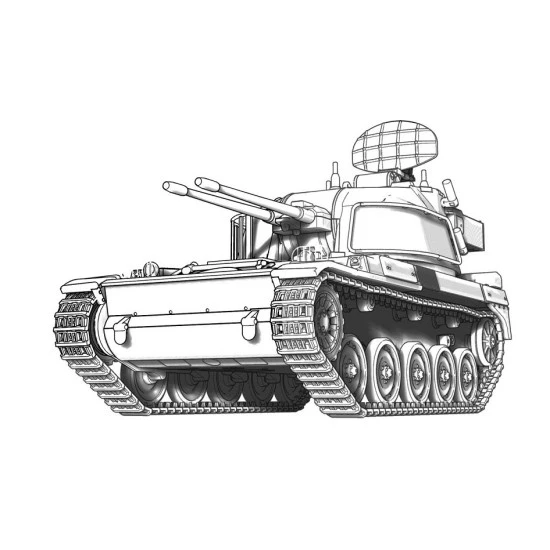 ACE 72447 - 1/72 AMX-13 DCA, French twin 30mm AA tank scale model plastic kit