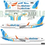 BSmodelle 144100 - 1/144 Boeing 737 -800 Fly Dubai decal for aircraft model kit