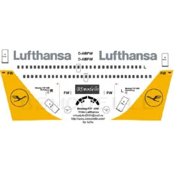 BSmodelle 144047 - 1/144 Boeing 737 Lufthansa Yellow decal for aircraft model