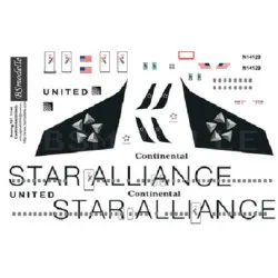 BSmodelle 144052 - 1/144 Boeing 757 Star alliance decal aircraft model scale kit