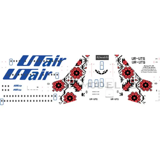 BSmodelle 144055 - 1/144 Boeing 737-400 Ut Air Ukraine decal aircraft model kit